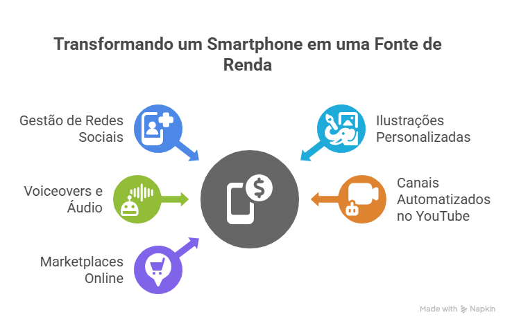 Ideias Práticas de Serviços com IA e um Celular